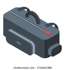 Video camera bag icon. Isometric of video camera bag vector icon for web design isolated on white background