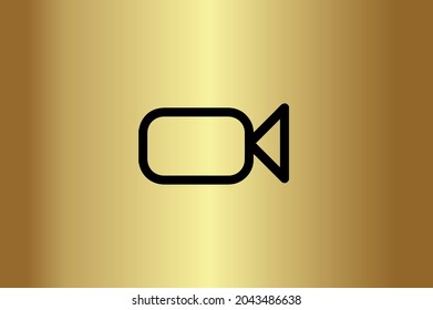 Video Camera Basic and elegant minimal artistic design initial based Icon logo-vector