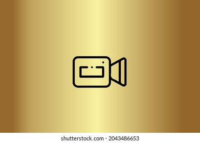 Video Camera Basic and elegant minimal artistic design initial based Icon logo-vector