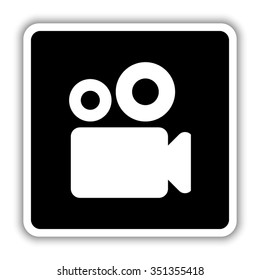 Video camera - black vector icon