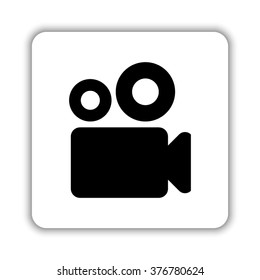 Video camera -  black vector icon