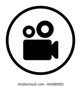 Video camera  - black vector icon