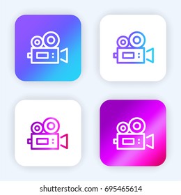Video camera bright purple and blue gradient app icon