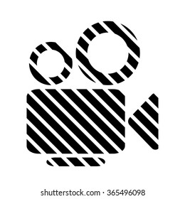 Video camera button on white background. Vector illustration.