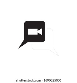 Video camera button, web, symbol, ui, app. Vector illustration
