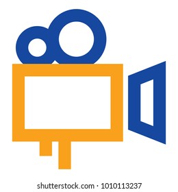 Video camera, Camcorder Flat minimal icon vector