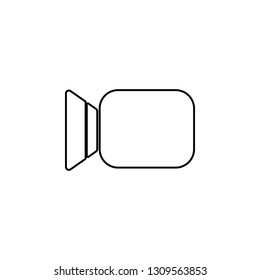 Video camera, Camcorder icon. Simple thin line, outline vector of Ban icons for UI and UX, website or mobile application