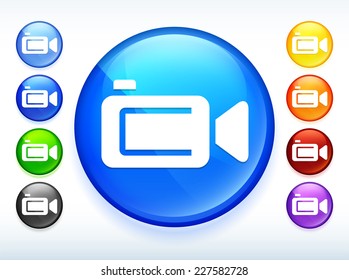 Video Camera Camcorder Multi Color Round Button