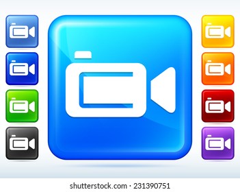Video Camera Camcorder Multi Color Square Button