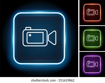Video Camera Camcorder on  Color Square Buttons