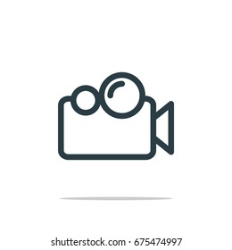 Video camera, Cinema Icon Logo Template Illustration Design. Vector EPS 10.