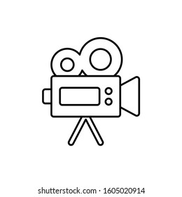 video, camera, cinema vector icon.