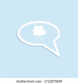 Cámara de video en una nube con sombra