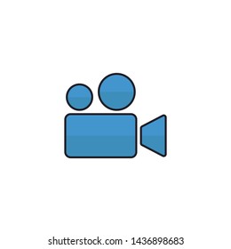 Video Camera Colorful Icon Vector Illustration Eps