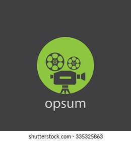 video camera cut identity template icon design element