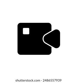 video camera design icon in trendy flat style isolated on white background.