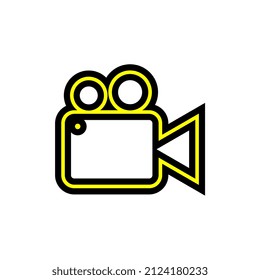 video camera design illustration, can be used as template, icon, mascot, etc