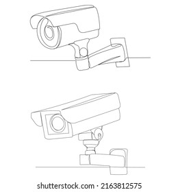 Video Camera Drawing By One Continuous Line, Sketch, Vector