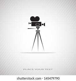 video camera drawing on a seamless background