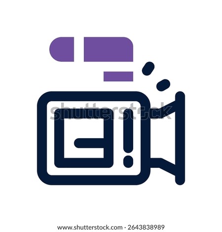 video camera duotone icon. Sleek and modern vector icon for websites, mobile apps, marketing materials, and corporate design. Fully scalable and ready to use.