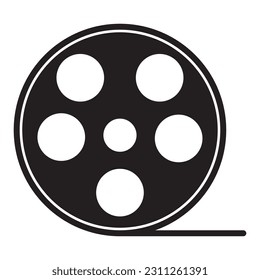Video Camera Film Tape Reel vector template illustration logo design