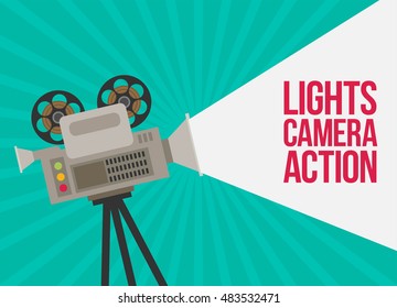 Video camera, flat design