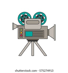 Video camera, flat design