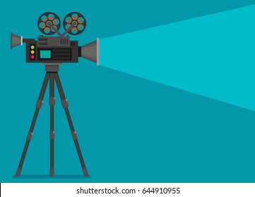 Video camera, flat design