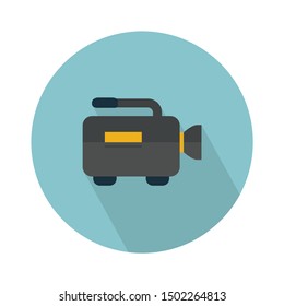 video camera flat icon - From Movie and film icons set