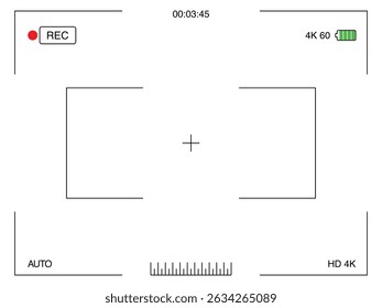 design de quadro de câmera de vídeo, vetor, isolado no fundo transparente