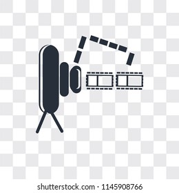 Video Camera Front View vector icon isolated on transparent background, Video Camera Front View logo concept