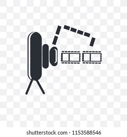 Video Camera Front View vector icon isolated on transparent background, Video Camera Front View logo concept