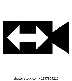 Video camera glyph icon
