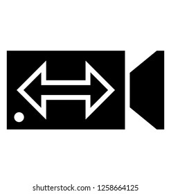 Video camera glyph icon