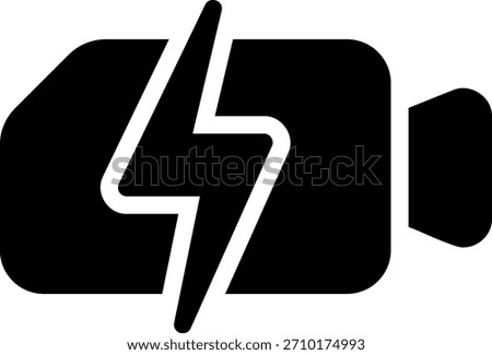 video camera glyph icon illustration vector