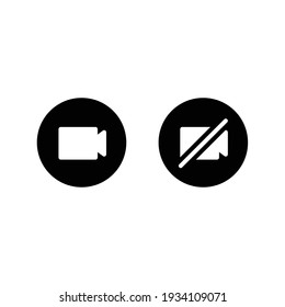 Video camera glyph icon. Simple solid style for Video Conference, Webinar and Video chat. Vector illustration isolated on white background. EPS 10