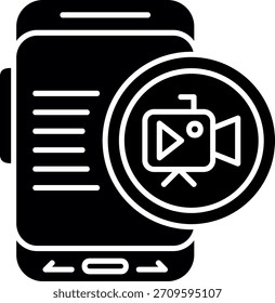 Symboldesign für Videokamera-Glyphe