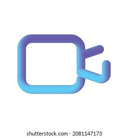 Video camera gradient icon for UI design