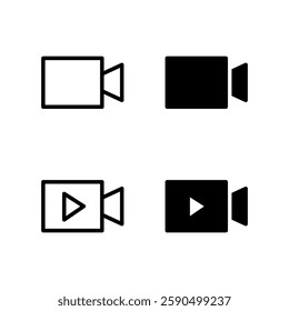 Video camera icon. Camera icon. 