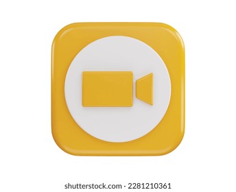 video camera icon 3d rendering vector illustration