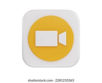 video camera icon 3d rendering vector illustration