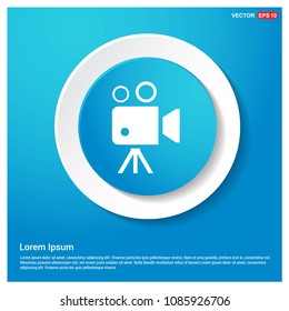 Video camera icon Abstract Blue Web Sticker Button