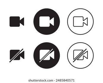 video camera icon for app and website. video camera symbol. video recording button. suitable for apps and websites UI designs.