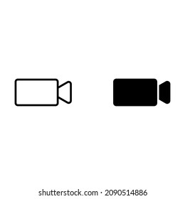 Icono de cámara de vídeo para aplicaciones y sitios web