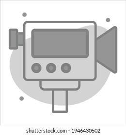 video camera icon with background modern illustration