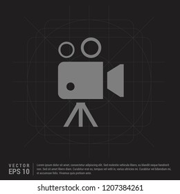 Video camera icon - Black Creative Background - vector icon