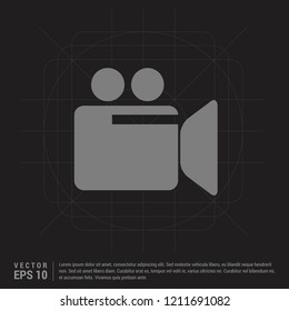 Video Camera Icon - Black Creative Background - Free vector icon
