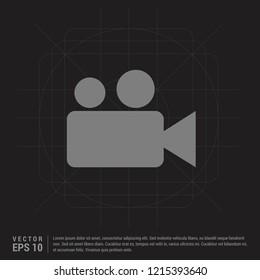 Video Camera Icon - Black Creative Background - Free vector icon