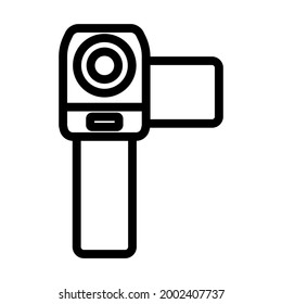 Video Camera Icon. Bold outline design with editable stroke width. Vector Illustration.