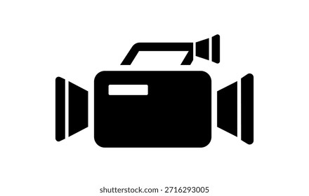Video Icono de la cámara y diseño del Vector del logotipo de la TV de la cámara